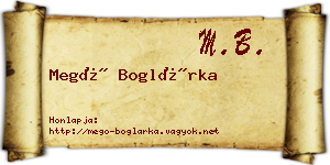 Megó Boglárka névjegykártya